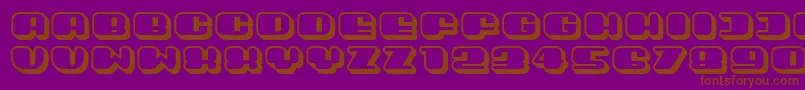 Guest3D Font – Brown Fonts on Purple Background