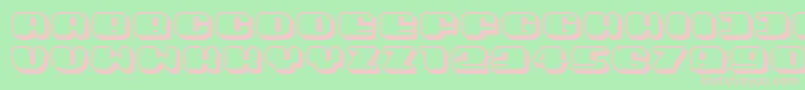 Guest3D-fontti – vaaleanpunaiset fontit vihreällä taustalla
