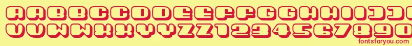 Guest3D Font – Red Fonts on Yellow Background