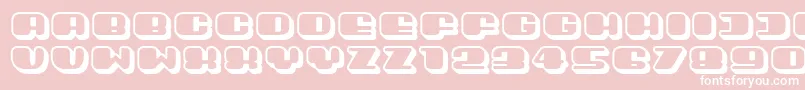 Guest3D-fontti – valkoiset fontit vaaleanpunaisella taustalla