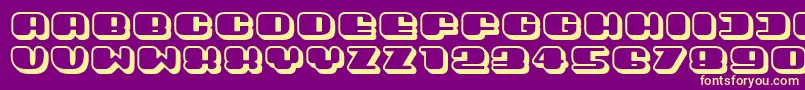 Guest3D Font – Yellow Fonts on Purple Background