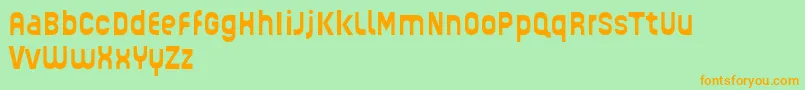 GUHLY Bold reduced Font – Orange Fonts on Green Background