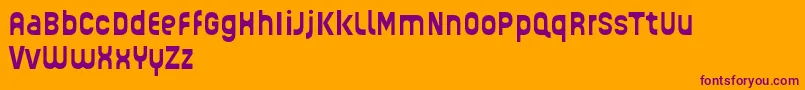 GUHLY Bold reduced Font – Purple Fonts on Orange Background