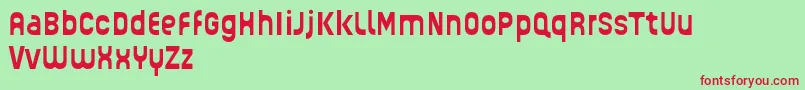 GUHLY Bold reduced Font – Red Fonts on Green Background