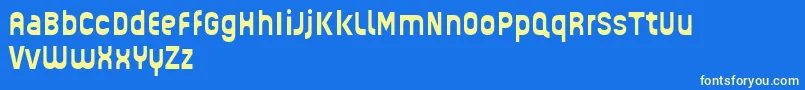 GUHLY Bold reduced Font – Yellow Fonts on Blue Background