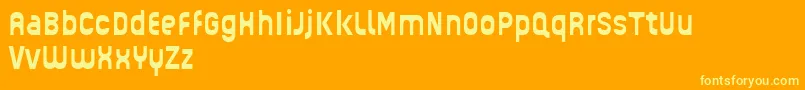 GUHLY Bold reduced Font – Yellow Fonts on Orange Background