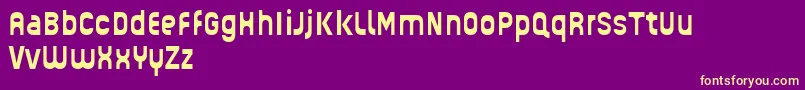 GUHLY Bold reduced Font – Yellow Fonts on Purple Background