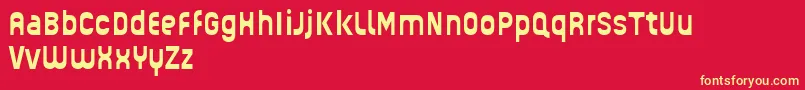 GUHLY Bold reduced Font – Yellow Fonts on Red Background