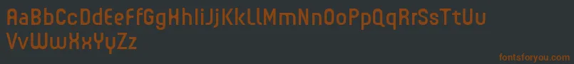 Шрифт GUHLY Book reduced – коричневые шрифты на чёрном фоне
