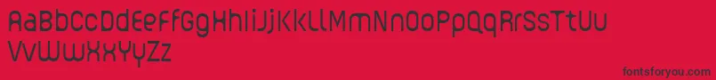 GUHLY Light reduced Font – Black Fonts on Red Background