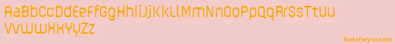 GUHLY Light reduced Font – Orange Fonts on Pink Background