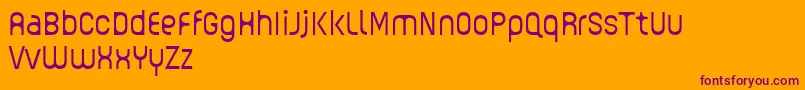 GUHLY Light reduced Font – Purple Fonts on Orange Background