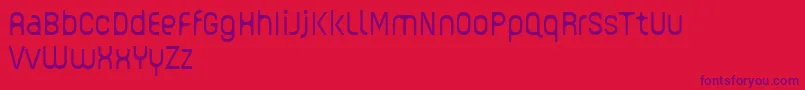 GUHLY Light reduced Font – Purple Fonts on Red Background