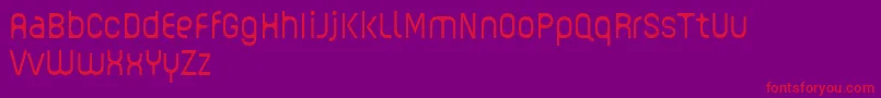 GUHLY Light reduced Font – Red Fonts on Purple Background