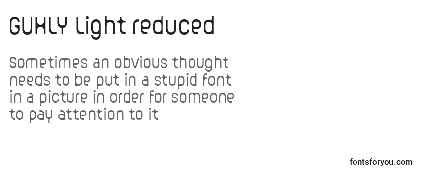 Review of the GUHLY Light reduced Font