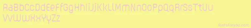 GUHLY Light reduced Font – Pink Fonts on Yellow Background