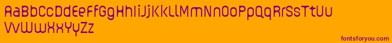 GUHLY Light reduced Font – Purple Fonts on Orange Background