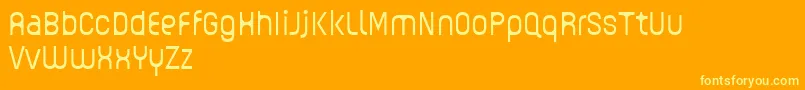 GUHLY Light reduced Font – Yellow Fonts on Orange Background