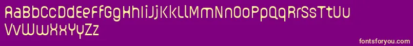 GUHLY Light reduced Font – Yellow Fonts on Purple Background