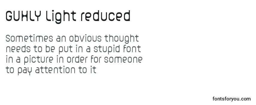 Review of the GUHLY Light reduced (128719) Font