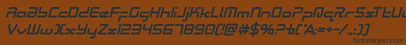 Radiospaceboldital Font – Black Fonts on Brown Background