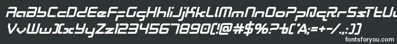 Radiospaceboldital Font – White Fonts on Black Background