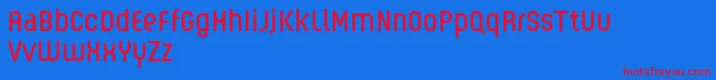 fuente GUHLY Regular reduced – Fuentes Rojas Sobre Fondo Azul