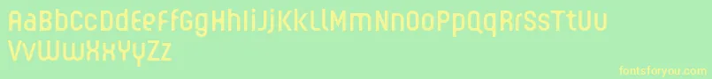 GUHLY Regular reduced Font – Yellow Fonts on Green Background