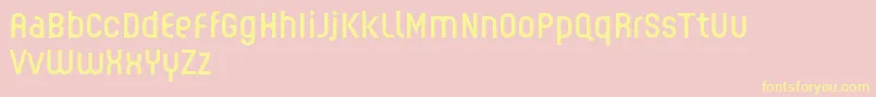 GUHLY Regular reduced Font – Yellow Fonts on Pink Background