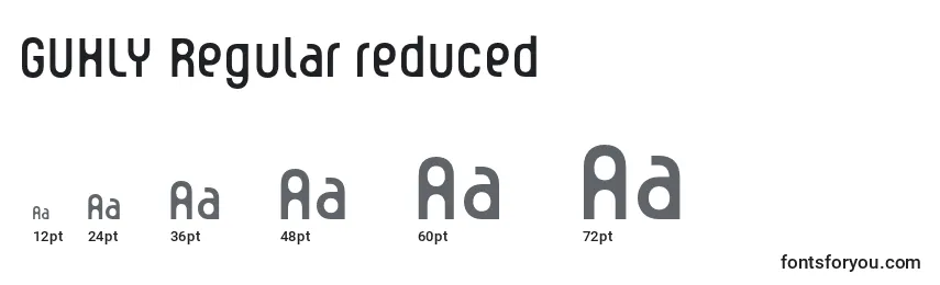 GUHLY Regular reduced Font Sizes