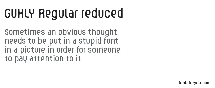 Review of the GUHLY Regular reduced Font