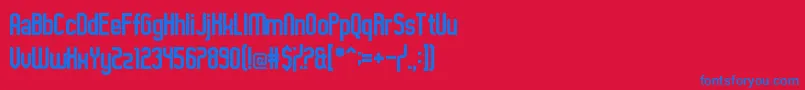 Guilty Treasure Font – Blue Fonts on Red Background