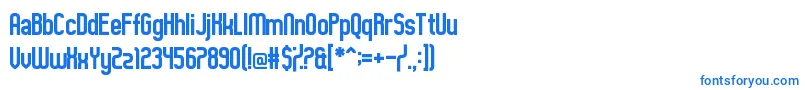 フォントGuilty Treasure – 白い背景に青い文字