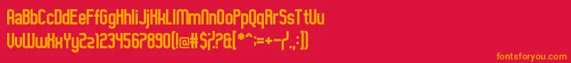 フォントGuilty Treasure – 赤い背景にオレンジの文字