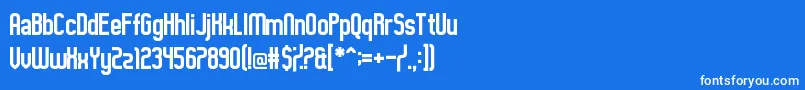 フォントGuilty Treasure – 青い背景に白い文字