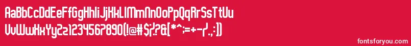 フォントGuilty Treasure – 赤い背景に白い文字