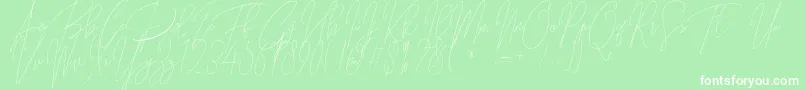 Guitarist Free Font – White Fonts on Green Background