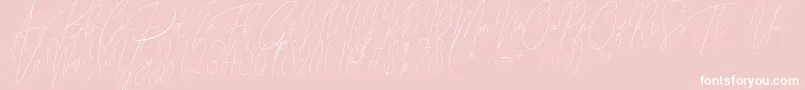 Guitarist Free Font – White Fonts on Pink Background