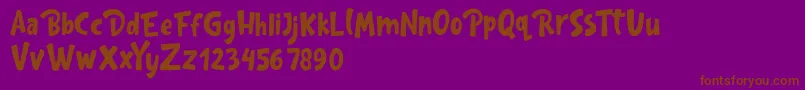 Gula FREE-Schriftart – Braune Schriften auf violettem Hintergrund