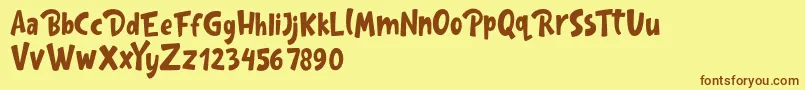 fuente Gula FREE – Fuentes Marrones Sobre Fondo Amarillo
