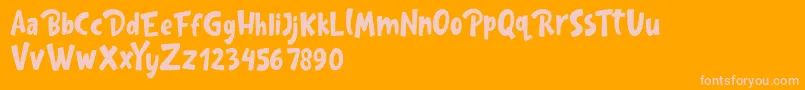 Gula FREE-Schriftart – Rosa Schriften auf orangefarbenem Hintergrund