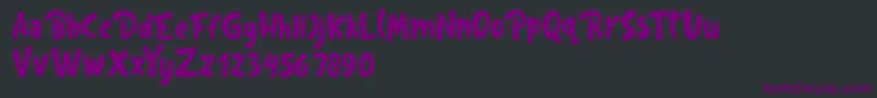Czcionka Gula FREE – fioletowe czcionki na czarnym tle