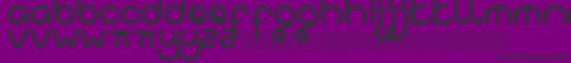 フォントGulali regular – 紫の背景に黒い文字