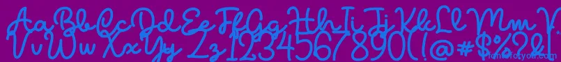 Gulali Font – Blue Fonts on Purple Background