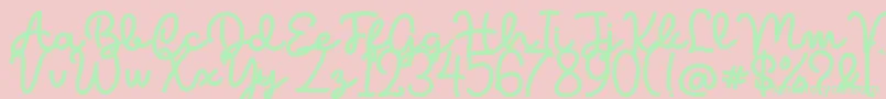 Gulali Font – Green Fonts on Pink Background