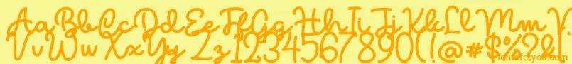 Gulali Font – Orange Fonts on Yellow Background