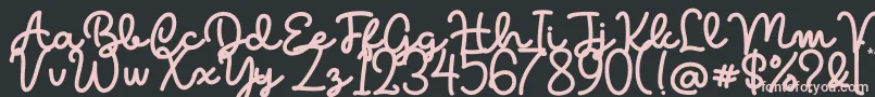 Gulali Font – Pink Fonts on Black Background