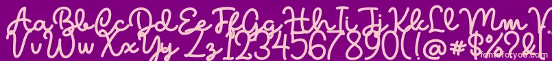 En savoir plus sur la police Gulali Police Gulali – polices roses sur fond violet