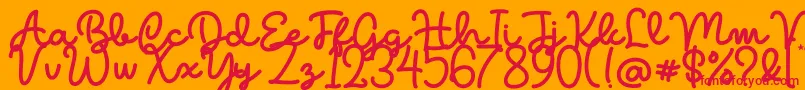 Gulali Font – Red Fonts on Orange Background