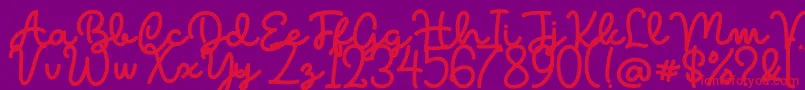 Gulali Font – Red Fonts on Purple Background